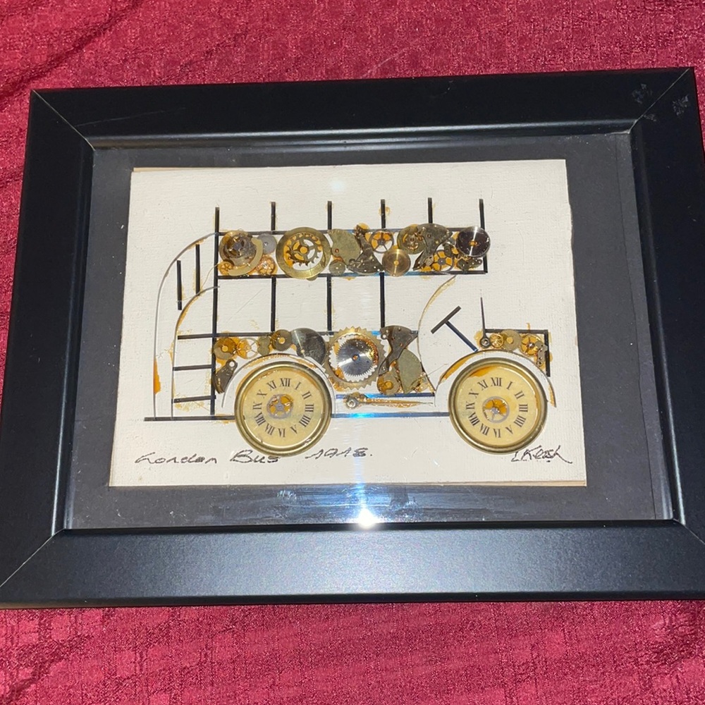 London Bus Wall Art Made of Watch Parts